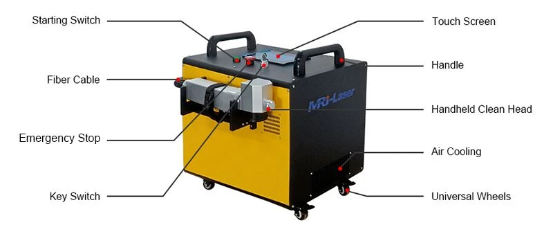 portable 60w rust laser clean machine mrj