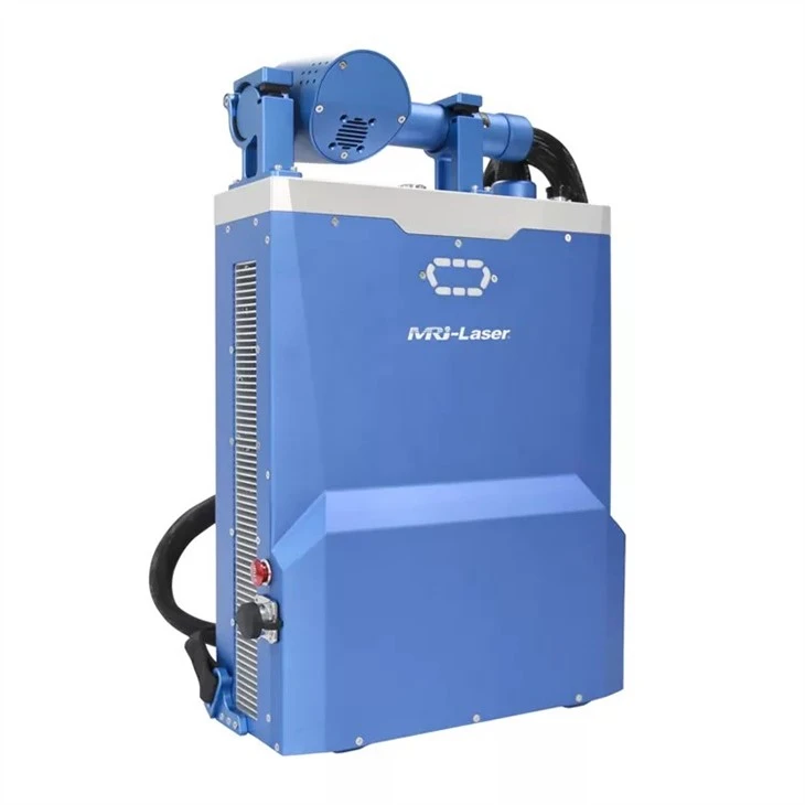 100W Portable Backpack Type Laser Cleaning Machine For Paint Removal.