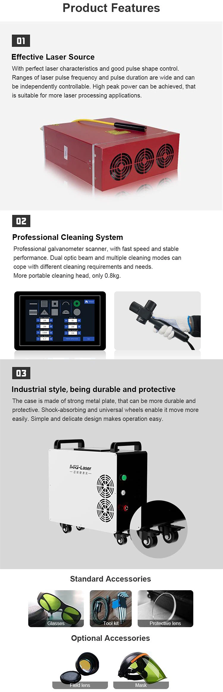 Handheld portable laser cleaning machine Handheld portable laser cleaning machine